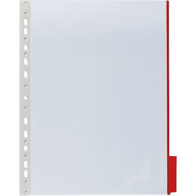 Durable Sichttafel A4 Hartf. 60mm Tab rot 5 Stück
