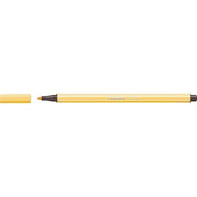 Stabilo Faserschreiber Pen 68/44, Einweg, mit Kappe, M / 1 mm, gelb