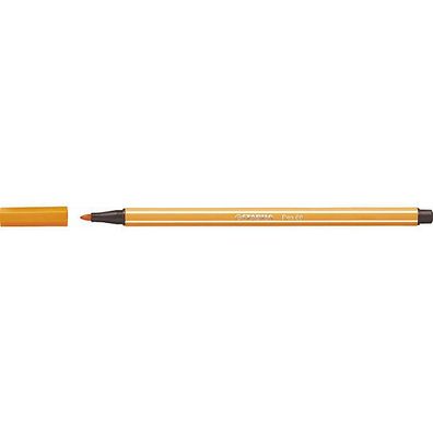 Stabilo Faserschreiber Pen 68/54, Einweg, mit Kappe, M / 1 mm, orange