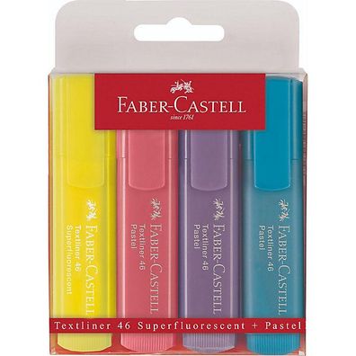 Faber-Castell Textmarker Textliner46 SF Pastell sortiert 4er Etui