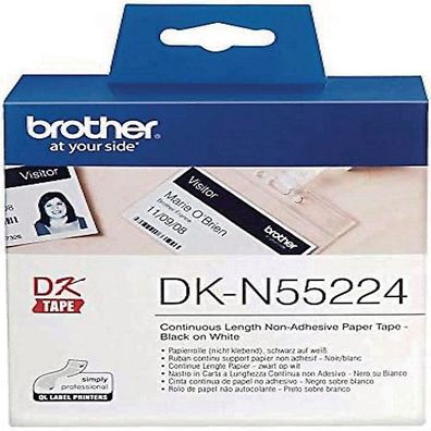 Papierband Brother DK-N55224, nicht klebend, 54mm x 30,48m, weiß