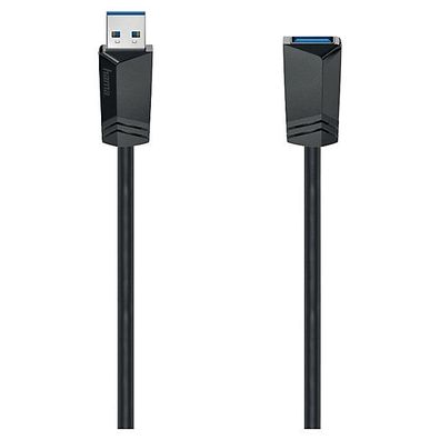 USB 3.0 Verlängerungskabel Hama 1.5m, 5Gbit/ s, USB-Typ-A-Plug, doppelt geschirmt