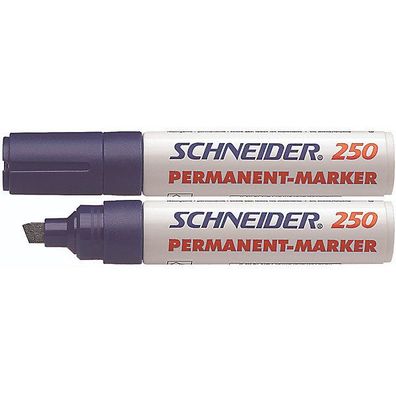 Permanentmarker Schneider Maxx 250, Keilspitze, Strichstärke: 2 + 7mm, blau