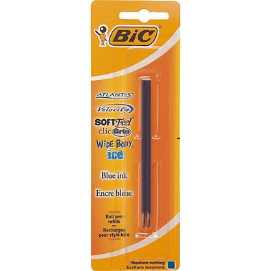 BIC Kugelschreibermine refill IS1197 Easy Glide 892409, 0,32 mm, blau, 2 Stück