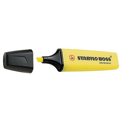 Textmarker Stabilo Boss Original 70/24, Strichstärke: 2-5mm, nachfüllbar, gelb