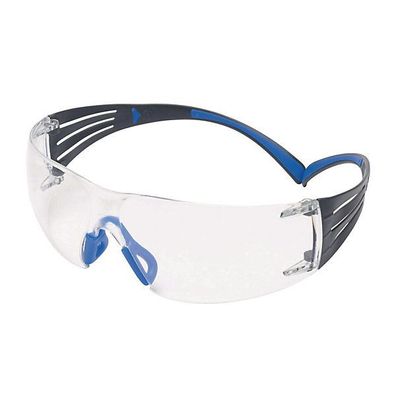Schutzbrille 3M SF401SGAFBLU, SecureFit 400, Antibeschlagschutz, klar, blau