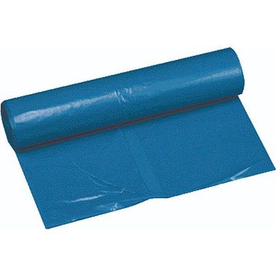 Müllsack stark, LDPE, 0,06 mm, 120 l, 700 x 1.100 mm, blau, 25 Stück