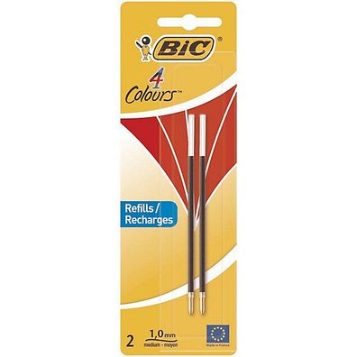 BIC Kugelschreibermine 929243, 0,4 mm, rot, 2 Stück