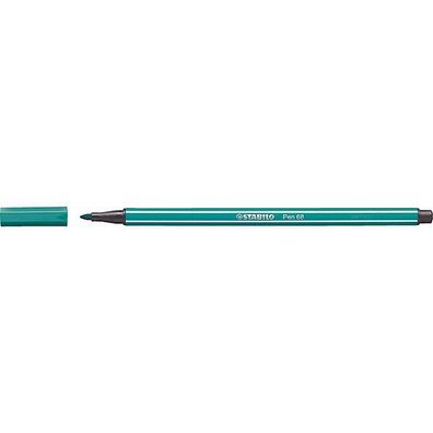 Stabilo Faserschreiber Pen 68 68/51, mit Kappe, M, 1 mm, Schreibf.: türkisblau