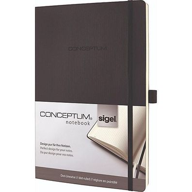Sigel Conceptum Notizbuch CO308, DIN A4, gepunktet, 194 Seiten, 80 g/ qm, schwarz