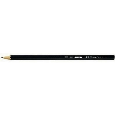 Bleistift Faber-Castell 111102, 2B, schwarz lackierter Schaft, 12 Stéck