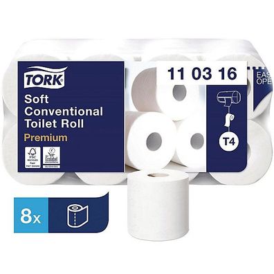 Toilettenpapier Tork 110317 Premium extra weich, 3-lagig, 250 Blatt, weiß, 6 St