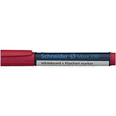Boardmarker Schneider Maxx 290, Rundspitze, Strichstärke: 2-3mm, rot