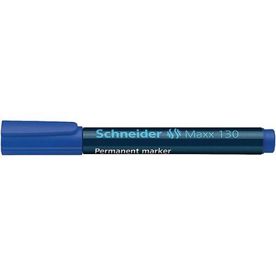 Permanentmarker Schneider Maxx 130, Rundspitze, Strichstärke: 1-3mm, blau