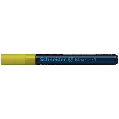 Lackmarker Schneider Maxx 271, Rundspitze, Strichstärke: 1-2mm, gelb