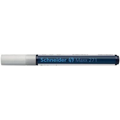 Lackmarker Schneider Maxx 271, Rundspitze, Strichstärke: 1-2mm, weiß