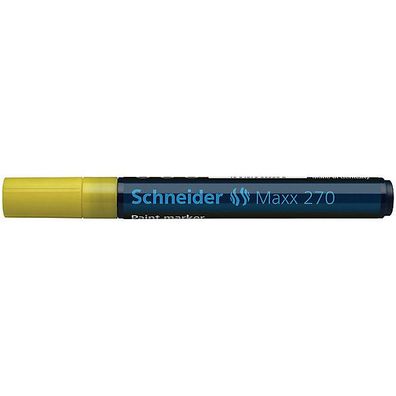 Lackmarker Schneider Maxx 270, Rundspitze, Strichstärke: 1-3mm, gelb