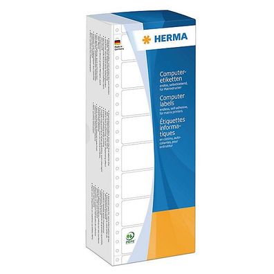 Universal-Etiketten Herma 8210, 1bahnig, 88,9 x 23mm (LxB), weiß, 6000 Stück