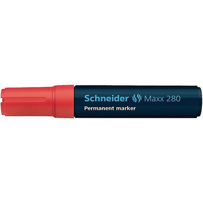 Permanentmarker Schneider Maxx 280, Keilspitze, Strichstärke: 4 + 12mm, rot