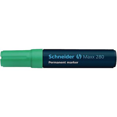 Permanentmarker Schneider Maxx 280, Keilspitze, Strichstärke: 4 + 12mm, grün