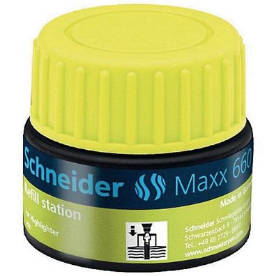 Nachfülltinte Schneider Maxx 660, für Textmarker Job 150, Inhalt: 30ml, gelb