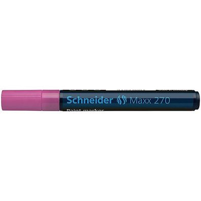 Lackmarker Schneider Maxx 270, Rundspitze, Strichstärke: 1-3mm, rosa