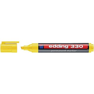Permanentmarker edding 330, Keilspitze, Strichstärke: 1-5mm, gelb