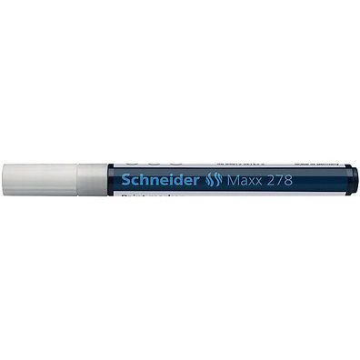 Lackmarker Schneider Maxx 278, Rundspitze, Strichstärke: 0,8mm, weiß