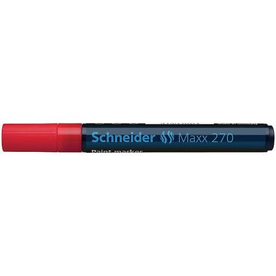Lackmarker Schneider Maxx 270, Rundspitze, Strichstärke: 1-3mm, rot