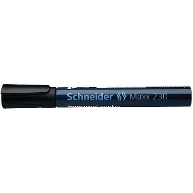 Permanentmarker Schneider Maxx 230, Rundspitze, Strichstärke: 1-3mm, schwarz