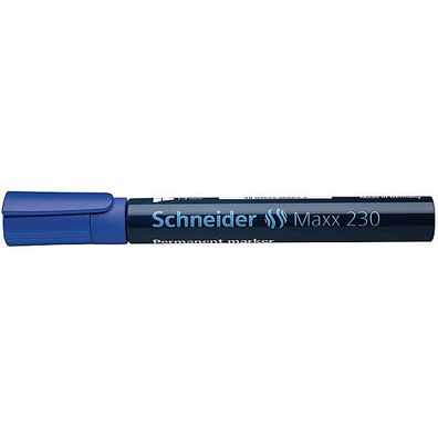 Permanentmarker Schneider Maxx 230, Rundspitze, Strichstärke: 1-3mm, blau