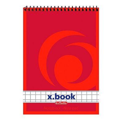 Spiralblock Herlitz 110734, A7, kariert, 50 Blatt