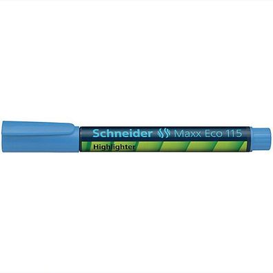 Textmarker Schneider Maxx 115, Strichstärke: 1 + 5mm, nachféllbar, blau