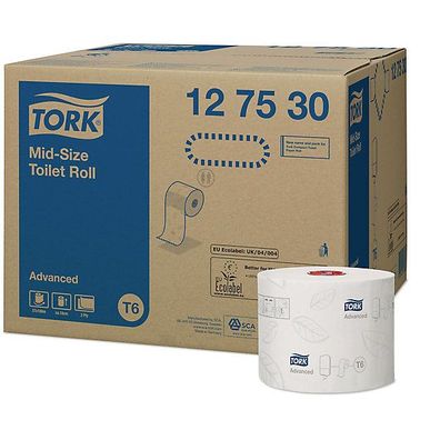 Toilettenpapier Tork 127530 Advanced Compact, 2-lagig, weiß, 27 Stück
