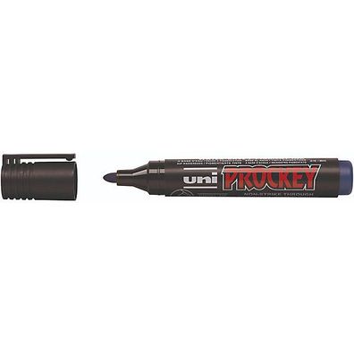 uni-ball Permanentmarker Prockey PM-122 15 91 51, Rundspitze, 1,2 - 1,8 mm, blau