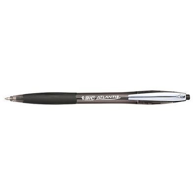 Kugelschreiber BIC 902133 Atlantis Premium, Strichstärke: 0,4mm, schwarz