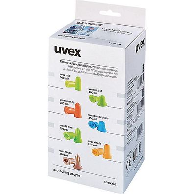 Gehörschutzstöpsel uvex 2112.022 x-fit, Nachféllbox, 33dB, lime, 300 Paar