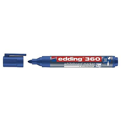 Boardmarker edding 360, Rundspitze, Strichstärke: 1,5-3mm, blau