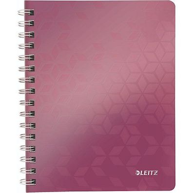 LEITZ WOW Wirebound Notebook PP COVER A5 RULED PURPLE