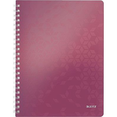 LEITZ WOW Wirebound Notebook PP COVER A4 Squared 5X5 PURPLE