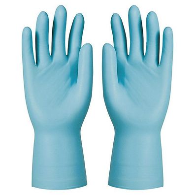 Einwegschutzhandschuhe KCL Dermatril P 743, Latex, blau, Größe 7, 50 Stück