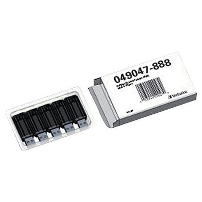 USB-Stick Verbatim 49047 Pinstripe, Speicherkapazität: 32GB, schwarz, 5 Stück