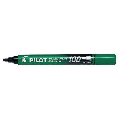 Permanentmarker Pilot SCA-100-G, Rundspitze, Strichstärke: 1mm, grün