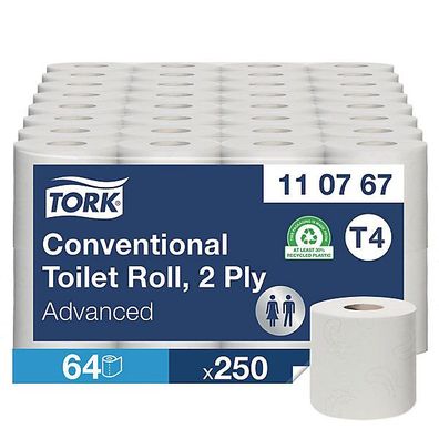 Toilettenpapier Tork 110767 Advanced, 2-lagig, weiß, 64 Stück