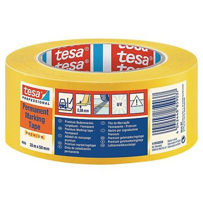 Bodenmarkierung Tesa 4169, PVC, 50mm x 33m, gelb