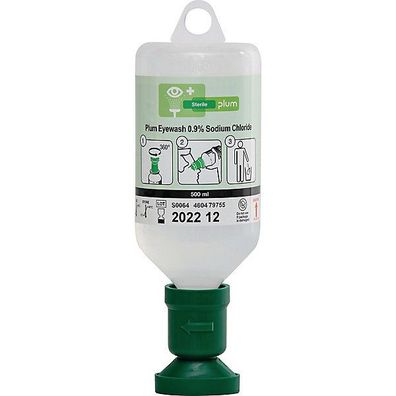 Augenspülflasche Plum 4604, 500 ml Natriumchloridlösung