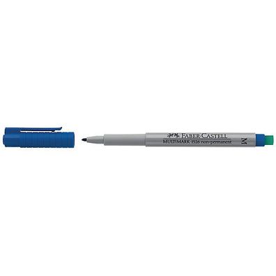 OHP-Stift Faber-Castell 152651 Multimark M, wasserlöslich, 1mm, blau