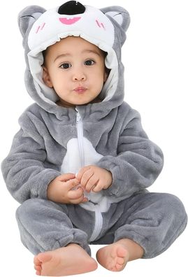 Unisex Baby Animal Costume Winter Autumn Hooded Romper Halloween Cosplay Jumpsuit