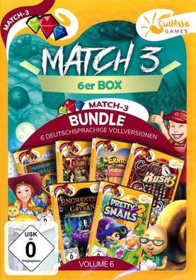 Match 3 6-er Box Vol. 6 PC Sunrise - Sunrise - (PC Spiele / Sammlung)
