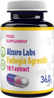 Fadogia Agrestis 5000mg Äquivalent (500mg von 10:1 Extrakt) 60 Vegan Kapseln